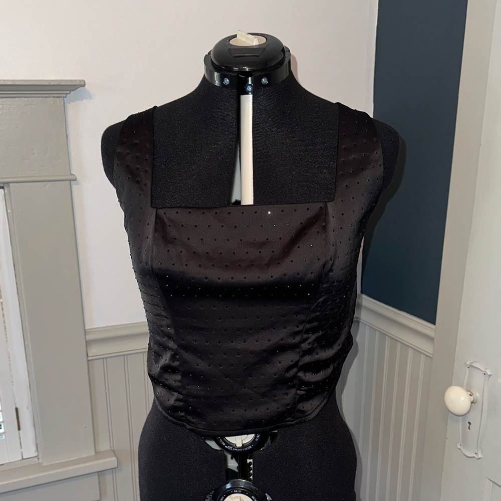 Wild Fable Rhinestone Square Neck Corset Tank